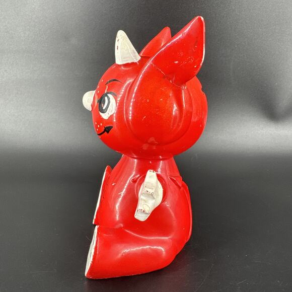 Vintage Li'l Devil Ceramic Coin Piggy Bank w/Stopper MCM Kitschy Style REPAIR - Picture 4 of 16